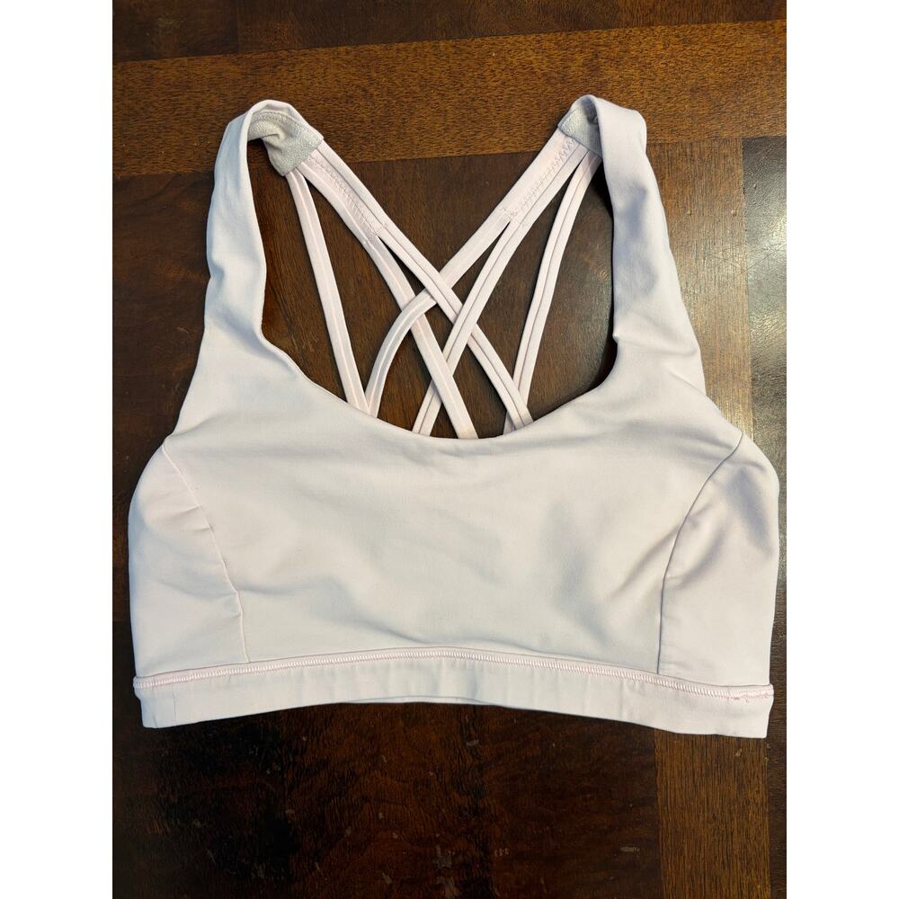 Lululemon Light Pink Strapy Sports Bra Size 6 Preowned